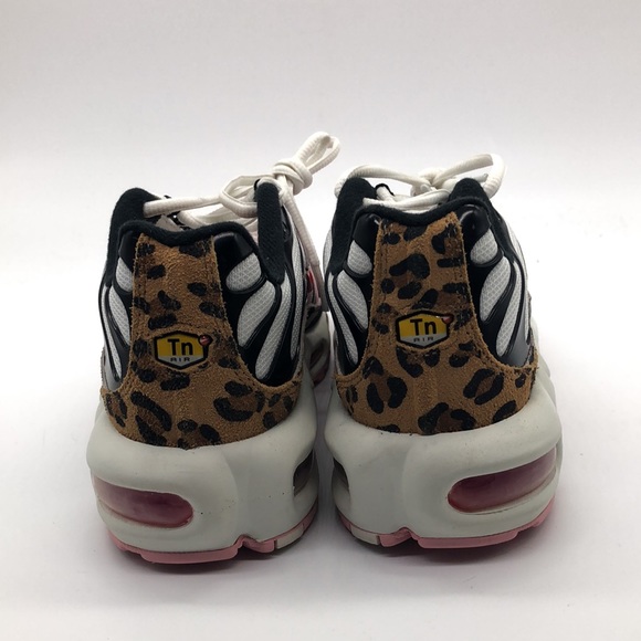 Women’s Nike AirMax Plus Pink/White/cheetah print DZ4842-600 USED Size 7 - Picture 4 of 10